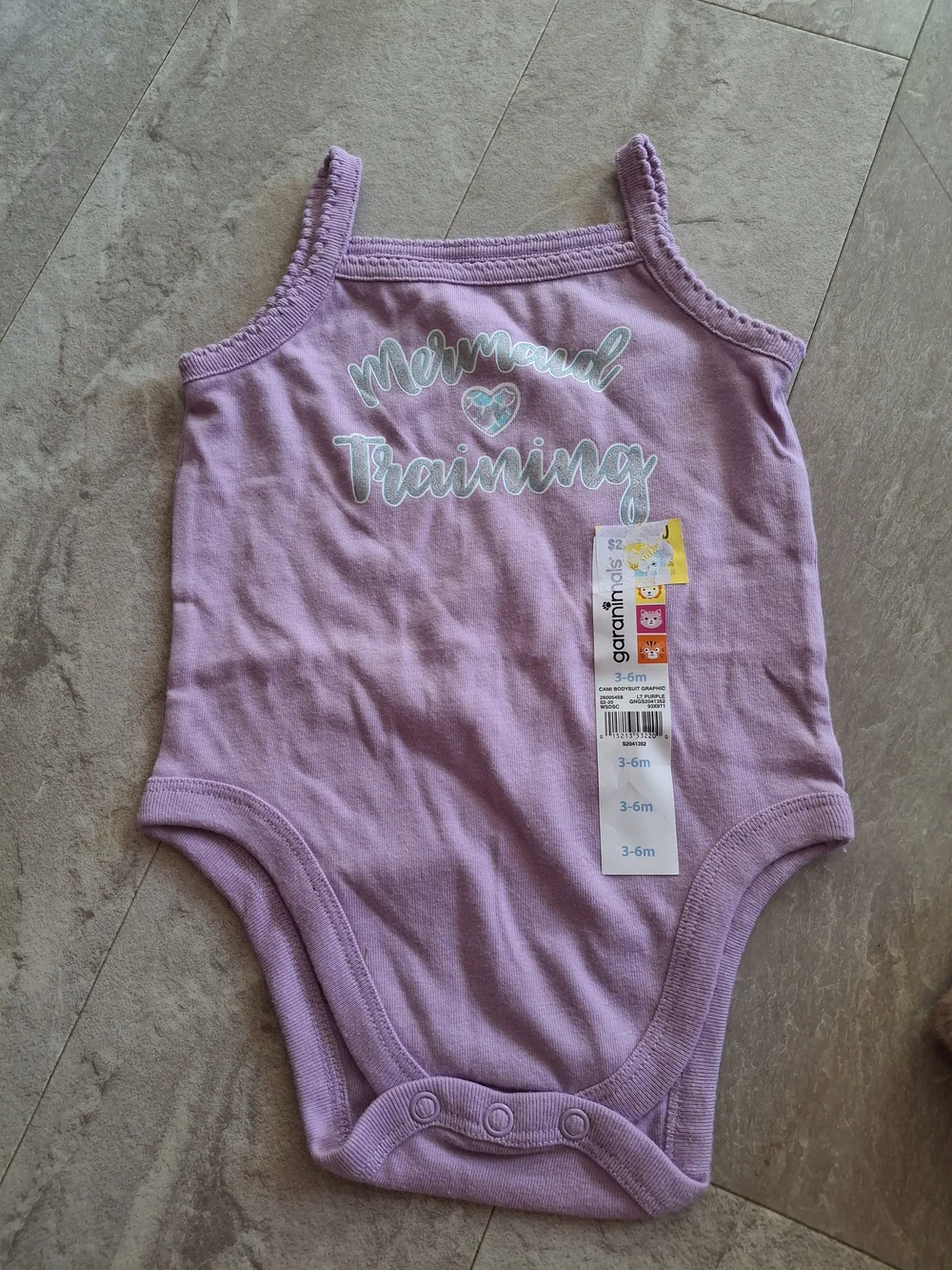 Lilac 'My Heart is Swimming' Baby Tank + Faux Fur Vest Set